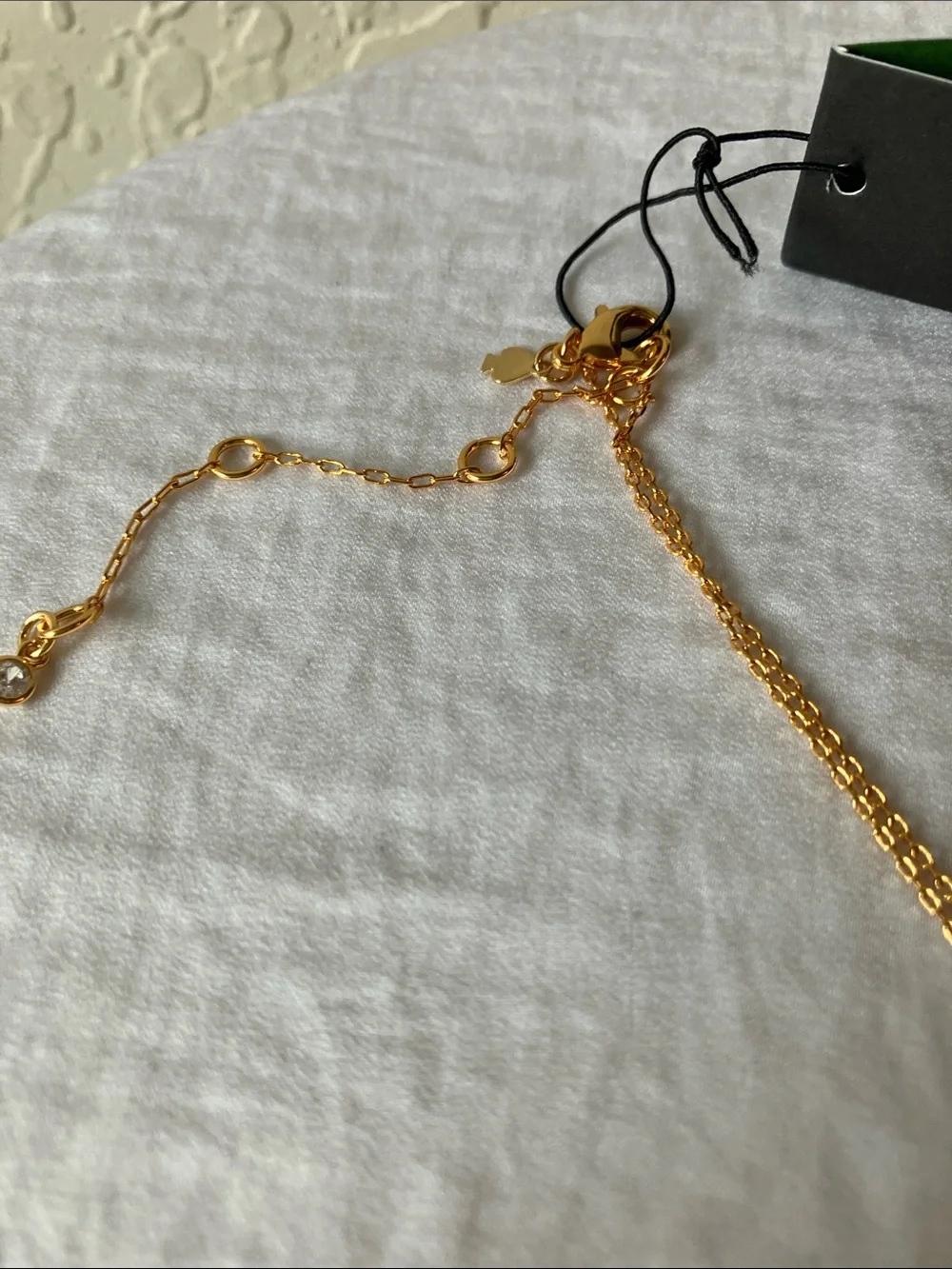 kate spade: Gold Tone Pink donut & coffee cup charm necklace